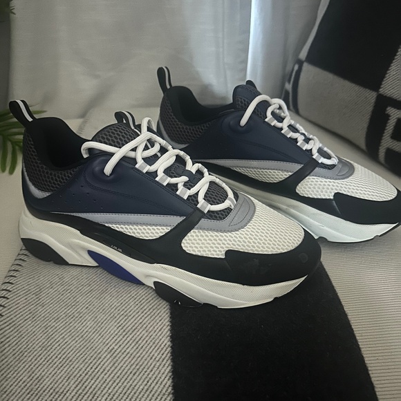 Dior Men's Athletic Shoes in White, Black, and Blue - Picture 1 of 5
